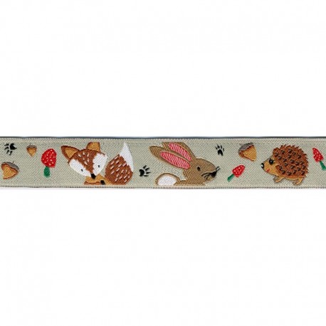 Galon jacquard animaux