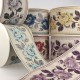 Galon jacquard roses