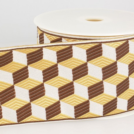 Galon jacquard cube