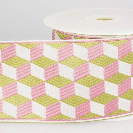 Galon jacquard cube
