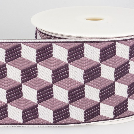 Galon jacquard cube