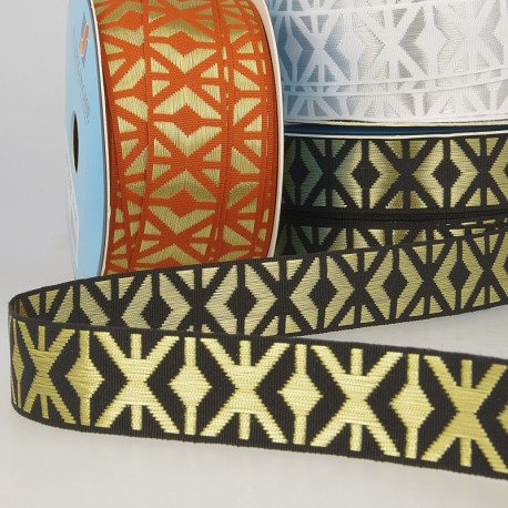 Galon Jacquard Géométrique