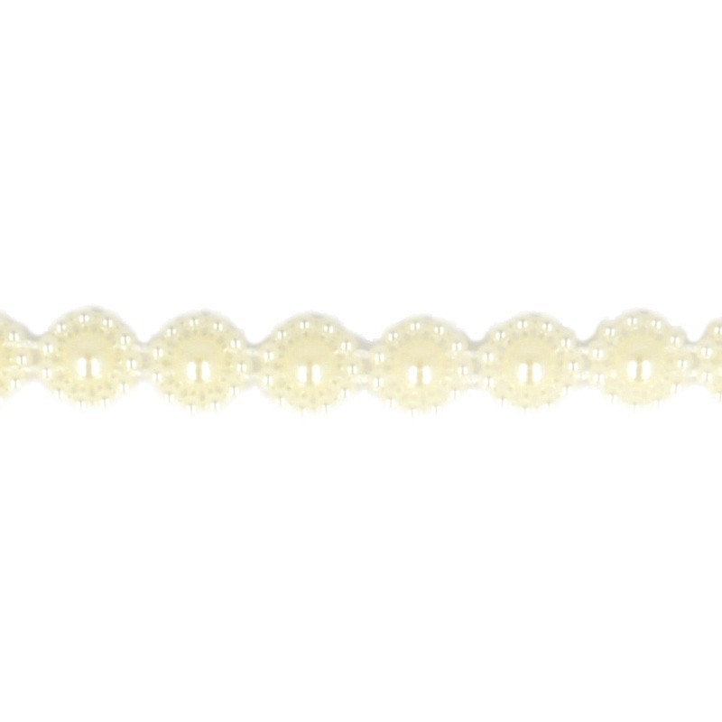 Fleurs & perles plastique  Blanc - 