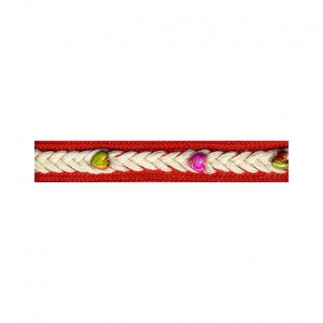 Galon tresse coeurs 12mm