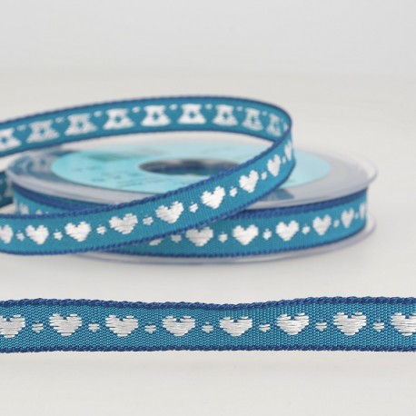 Galon jacquard coeurs