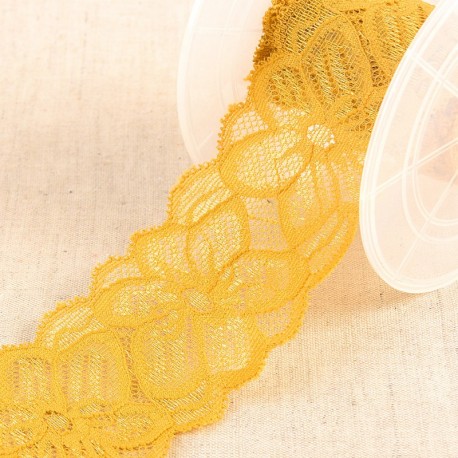 Dentelle élastique fleurs