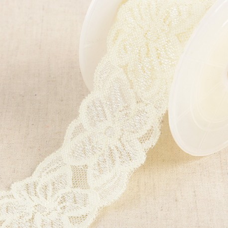 Dentelle élastique fleurs