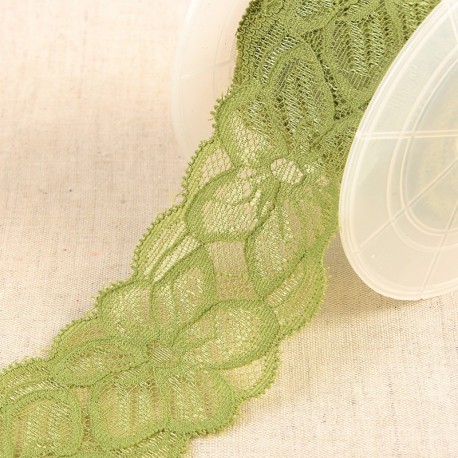 Dentelle élastique fleurs