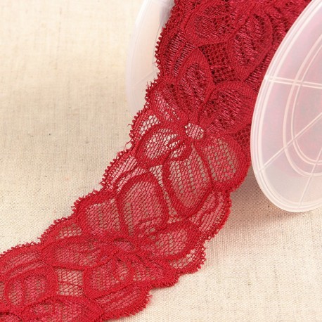 Dentelle élastique fleurs