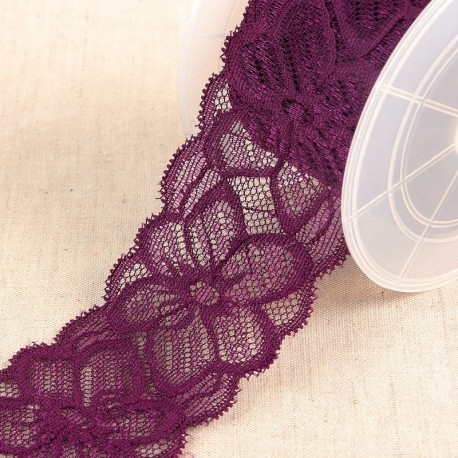 Dentelle élastique fleurs