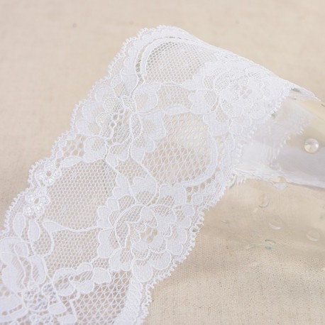 Dentelle élastique fleurs