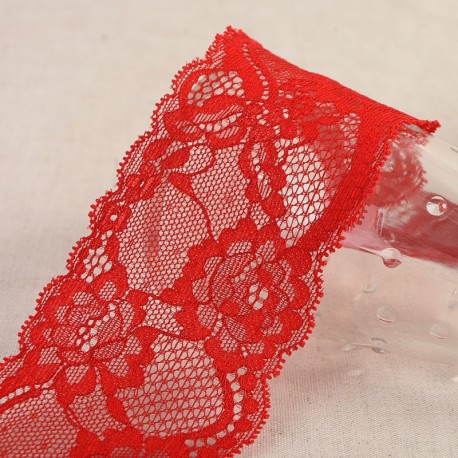 Dentelle élastique fleurs