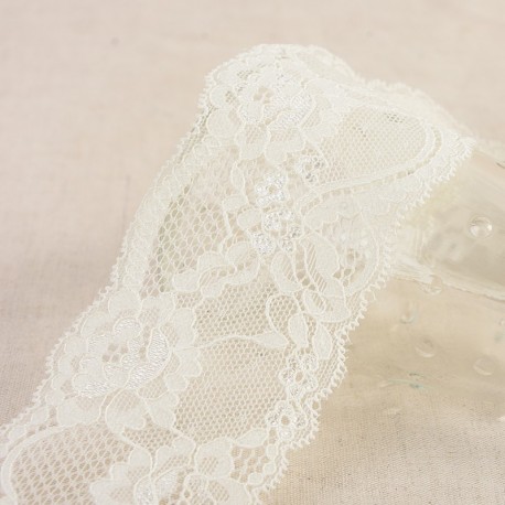 Dentelle élastique fleurs