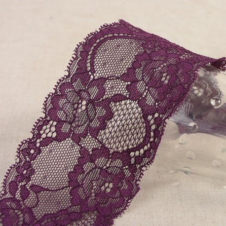 Dentelle élastique fleurs