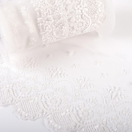Tulle dentelle fleurs
