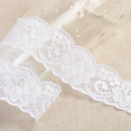 Dentelle élastique fleurs