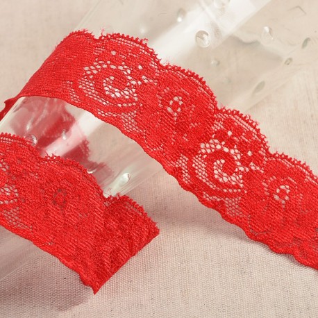 Dentelle élastique fleurs