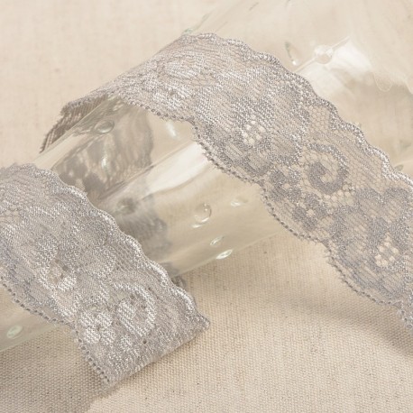 Dentelle élastique fleurs