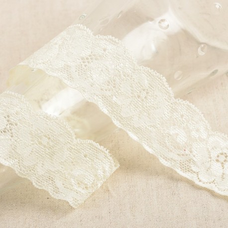 Dentelle élastique fleurs