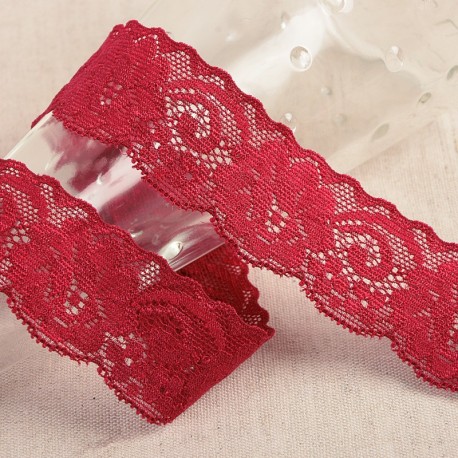 Dentelle élastique fleurs