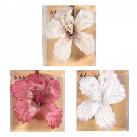 Magnet hibiscus en satin