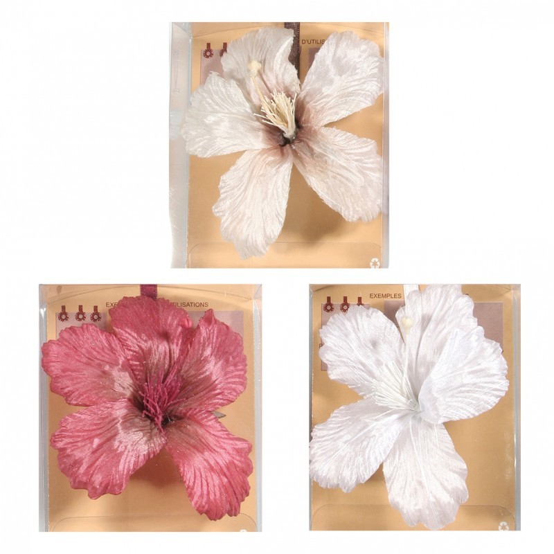 Magnet hibiscus en satin