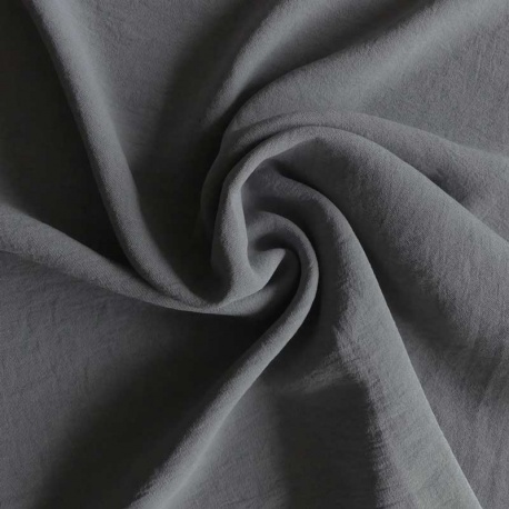Tissu Polyester stretch Gaufré Soft Ardoise 