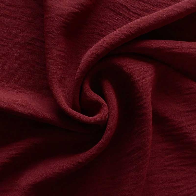 Tissu Polyester stretch Gaufré Soft Bordeaux 