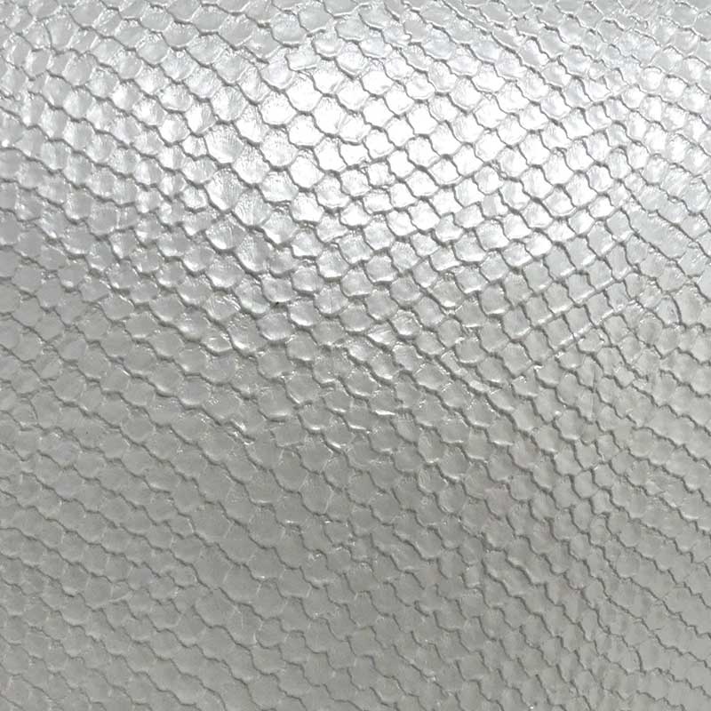 Tissu Simili Ecaille Argent 