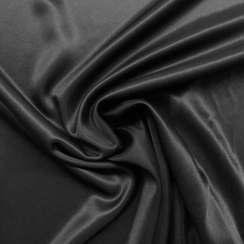 TISSU SATIN UNI NOIR