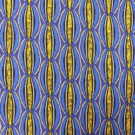 Tissu Manioc Viscose Bleu