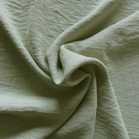 Tissu Polyester stretch Gaufré Soft Vert Pale 