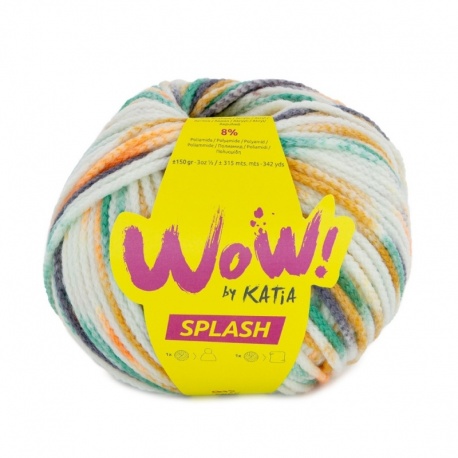 Pelote de Laine Katia Wow Splash Multicolore 150gr