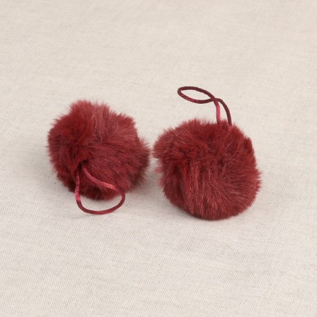 Pompon boule fourrure artificielle