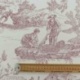 Tissu Toile de Jouy Demi Natte Grande Largeur Rouge 