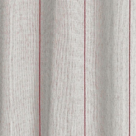 Tissu Etamine Rayée Bari Terracotta