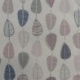 Tissu Feuilles Retro Scandi Fond Coloris Lin 