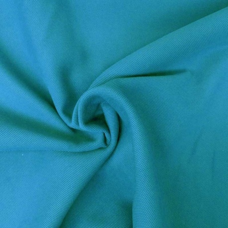 Tissu Zahra Toile Grattée Bleu vert Grande largeur