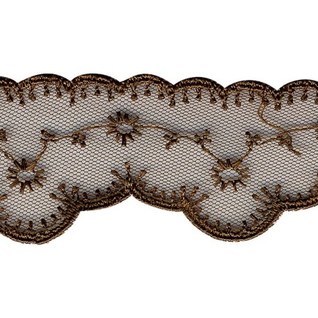 Dentelle brodee sur tulle