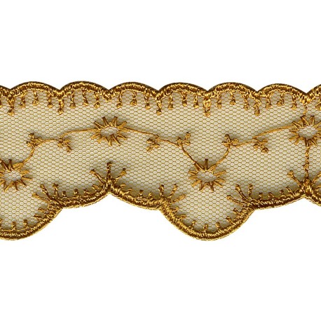 Dentelle brodee sur tulle