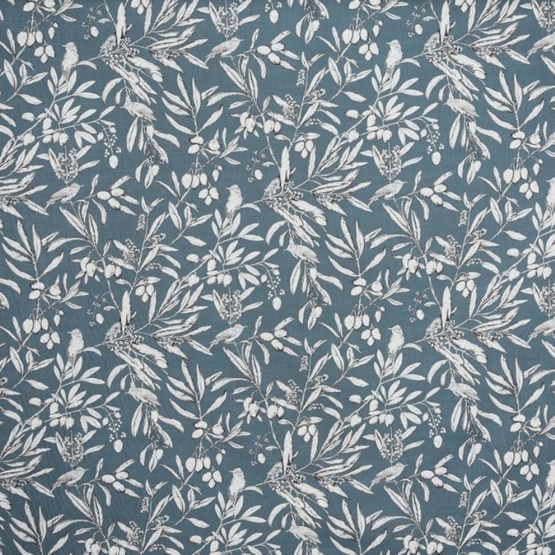 Tissu Aviary Imprime Bleu 