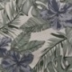Tissu Jacquard Feuilles Vert bleu  