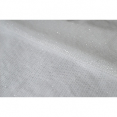 Rideau Voile Tissé Lurex Argent Cristal
