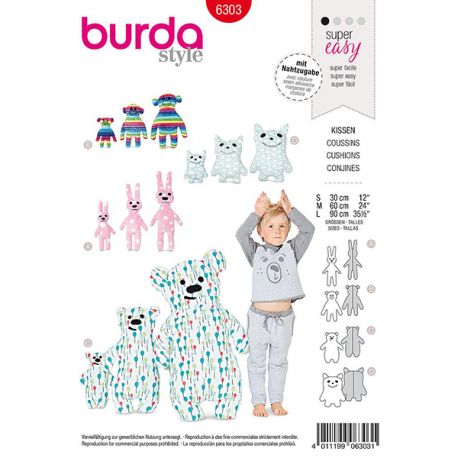 Patron Burda Style 6303 Coussins pour Enfants