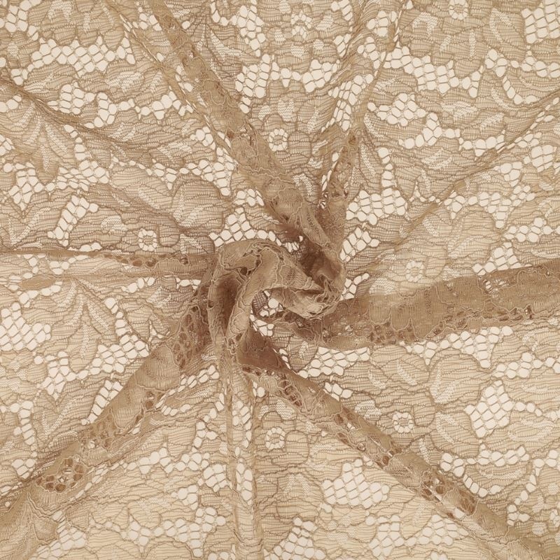 Tissu Dentelle Fleur 2 Beige