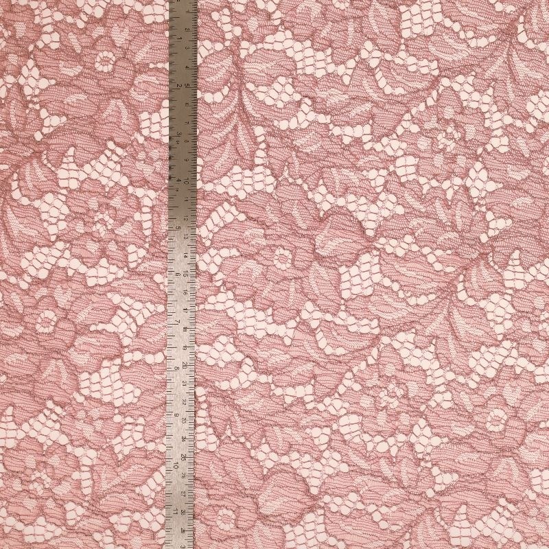 Tissu Dentelle Candy Corail - Tissus des Ursules