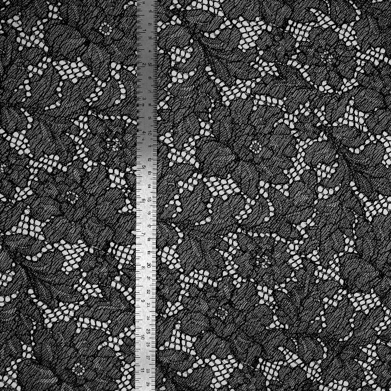 Tissu Dentelle Nylon Noir 3m X 59cm – Motif Floral, Bordure Dentelle, Pour Robes, Décoration, DIY