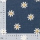 Tissu Chambray Imprimé Marguerite Bleu Denim 