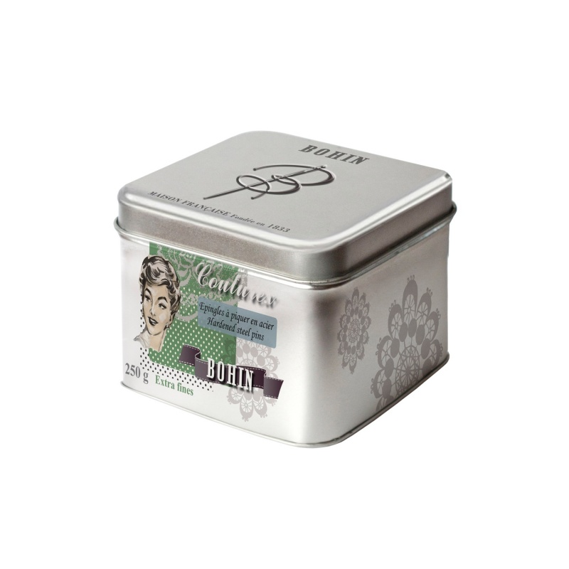 Boite Verte 250g Epingles de Couture N°6 BOHIN