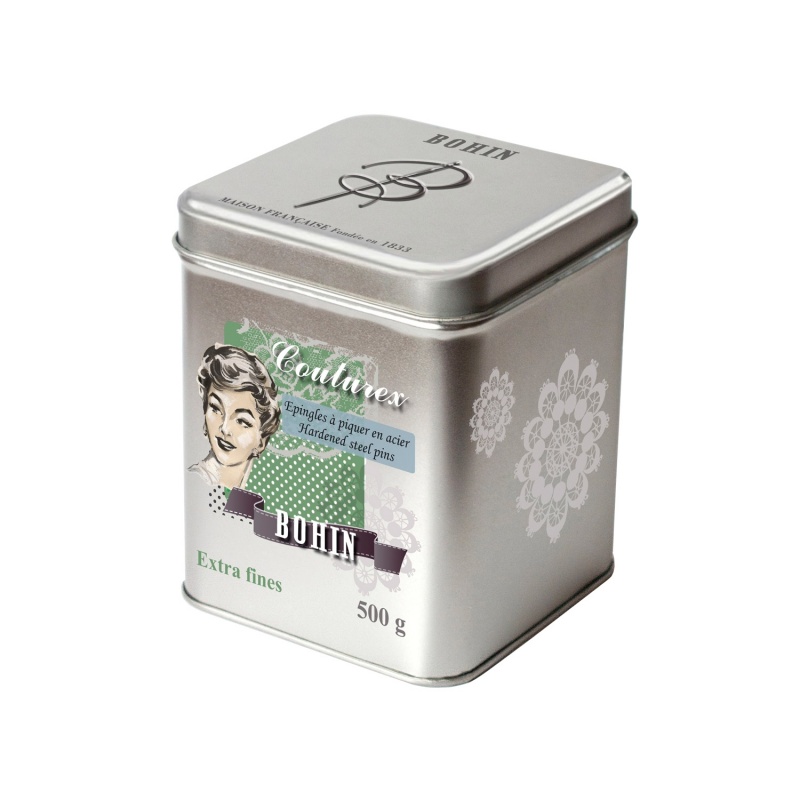 Boite Verte 500g Epingles de Couture N°3 BOHIN